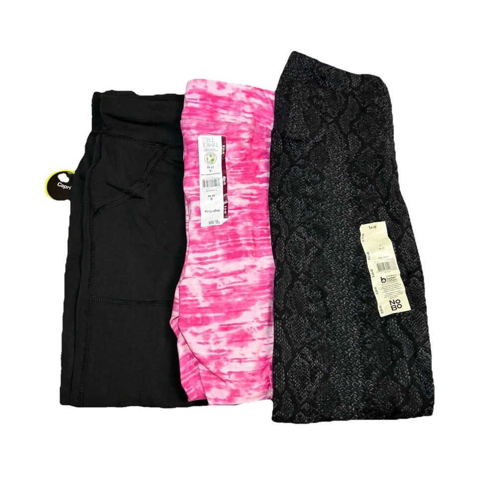 Lot Of 3 Women’s Comfy Pants Time And Tru No Boundaries Athletic Works Small S